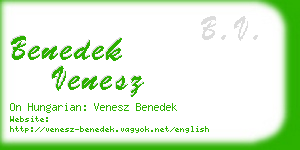 benedek venesz business card